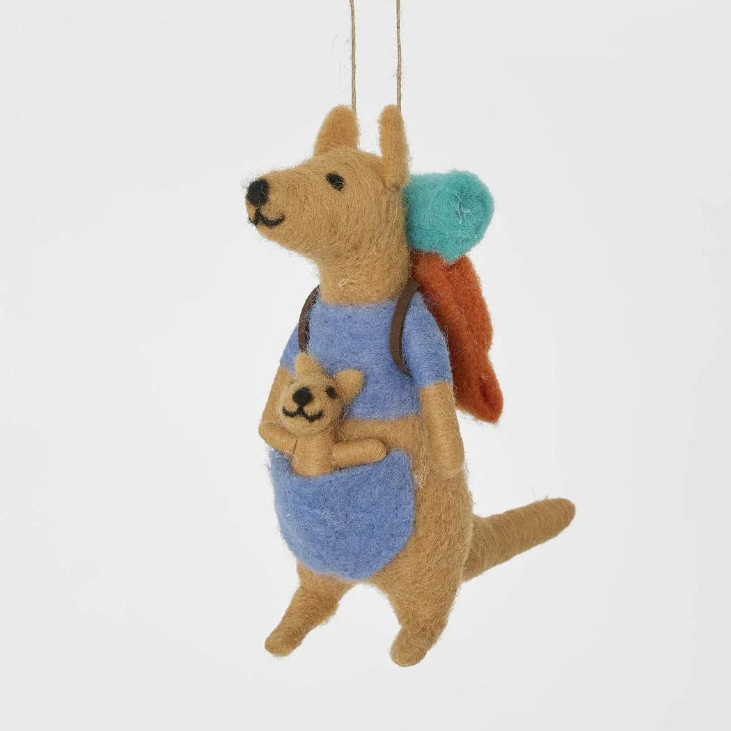 Hanging Decoration - Camping Kangaroo With Joey