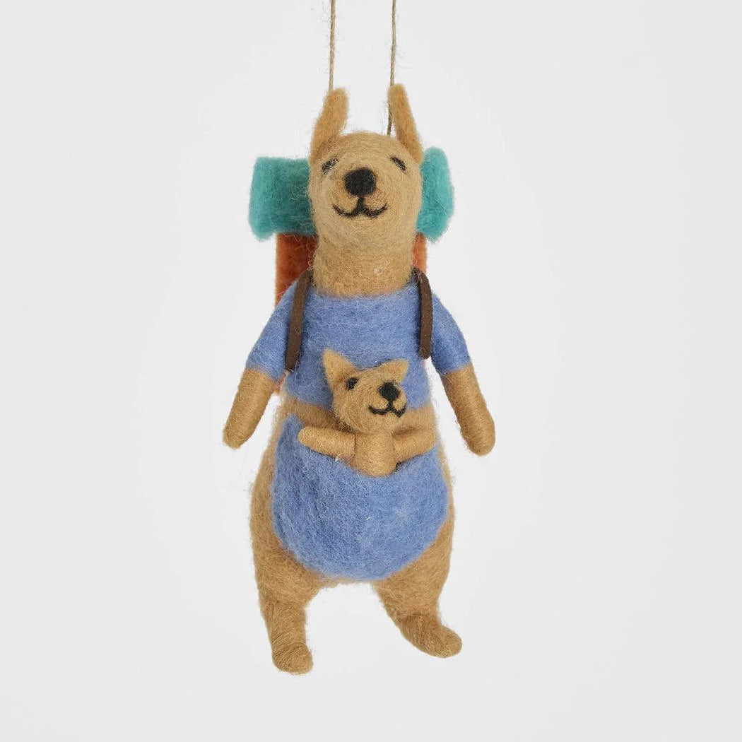 Hanging Decoration - Camping Kangaroo With Joey
