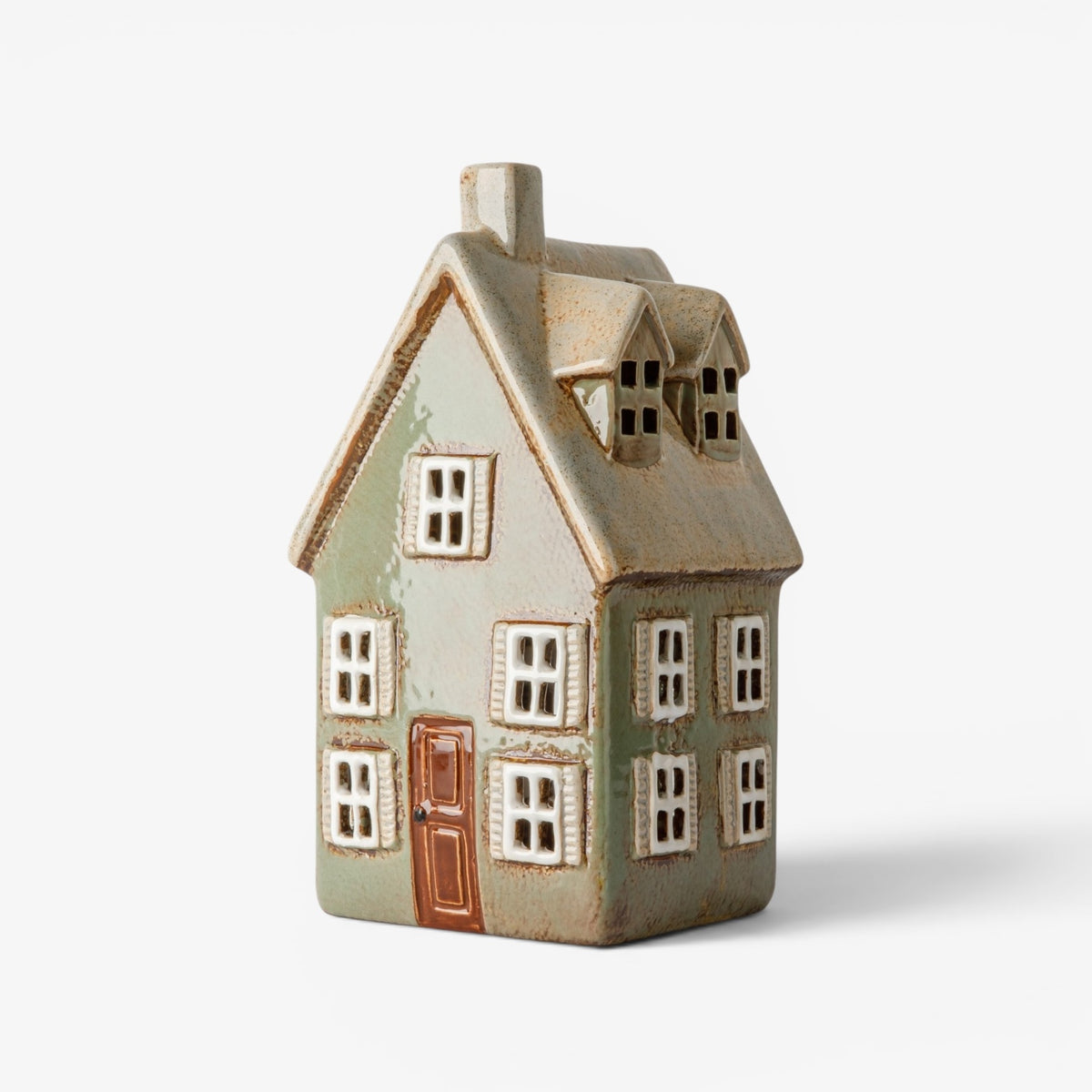 Devon Tea Light Cottage Tall - Sage