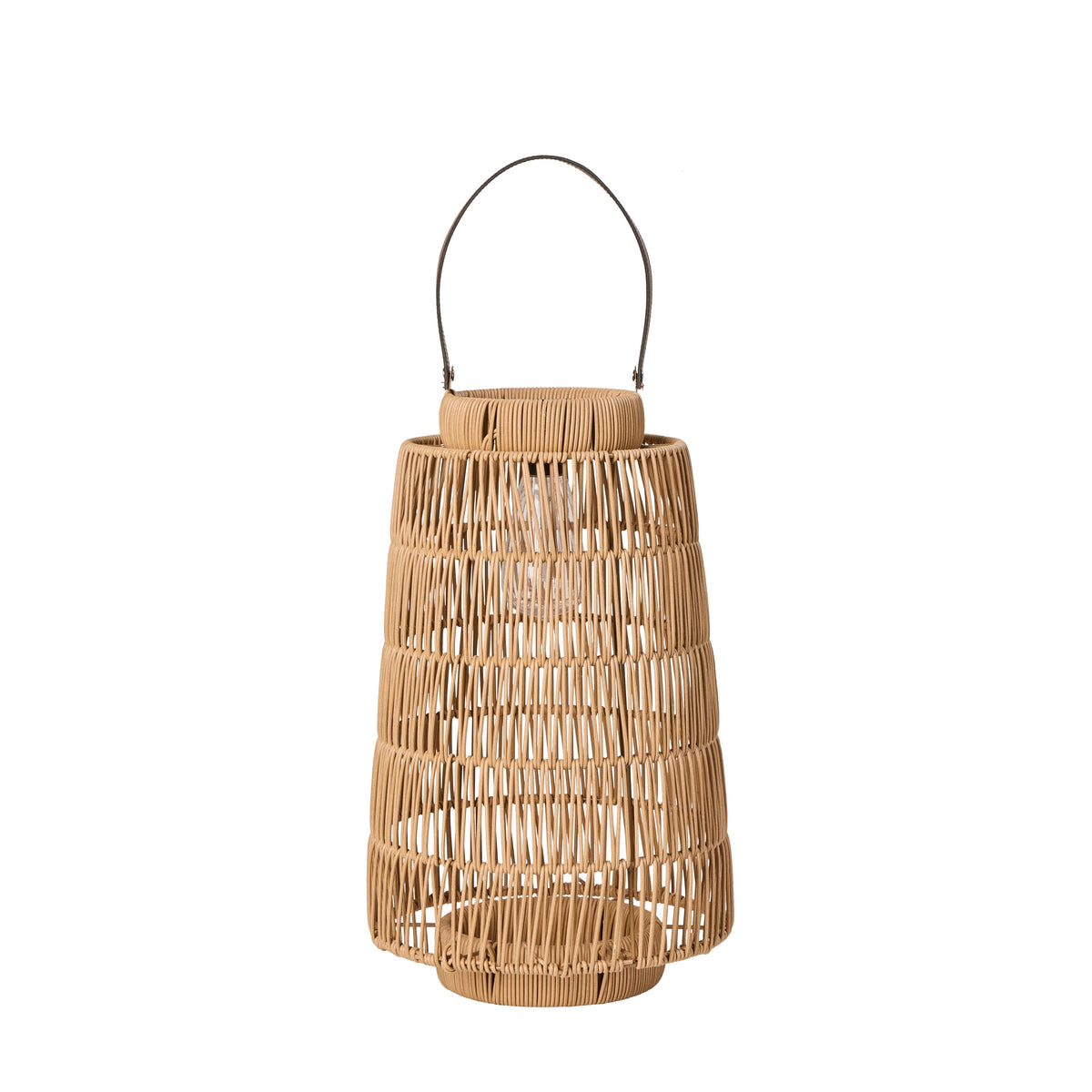 Atlas Solar Lantern - Brown 25x25x45cm
