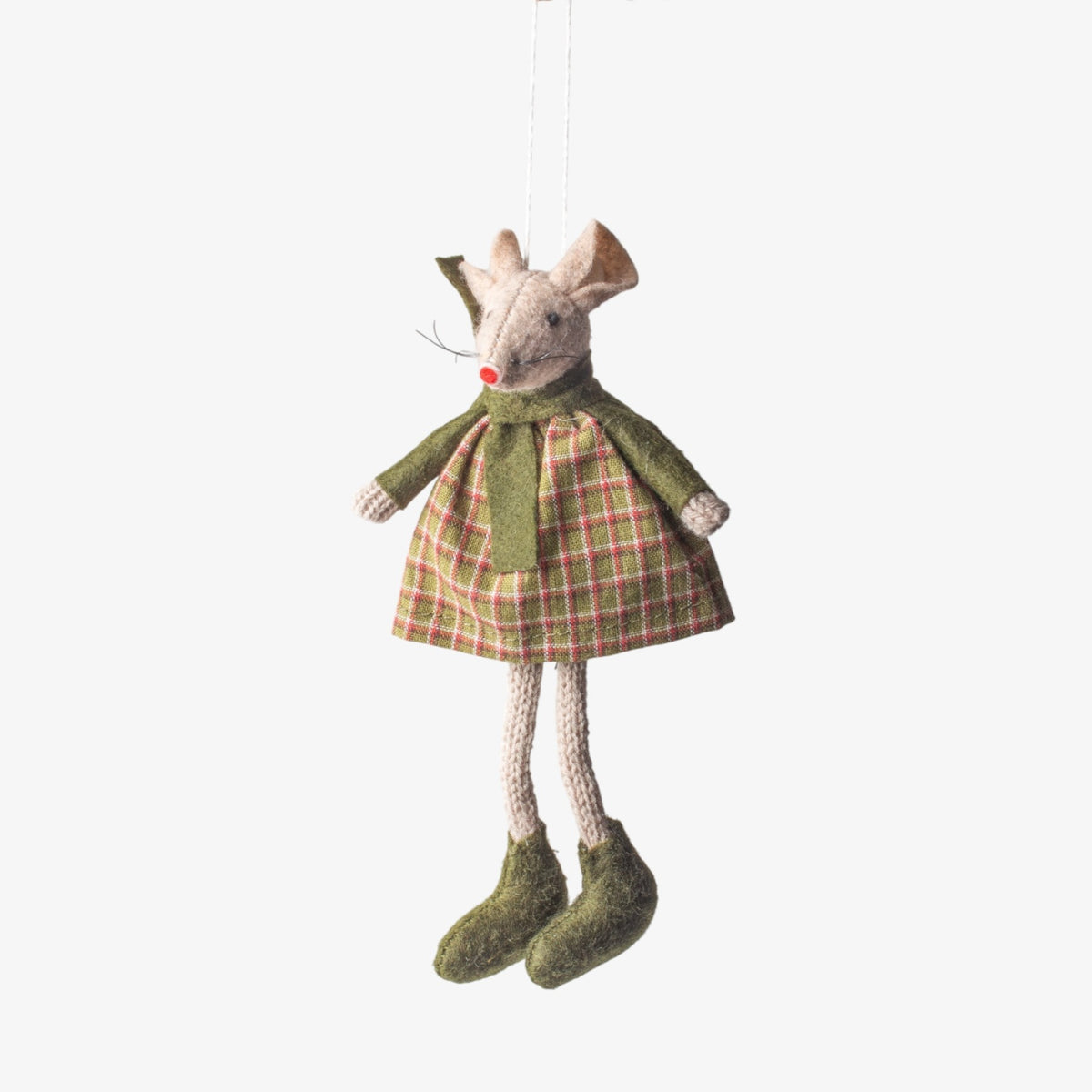 Green Tilly Mouse Hanging