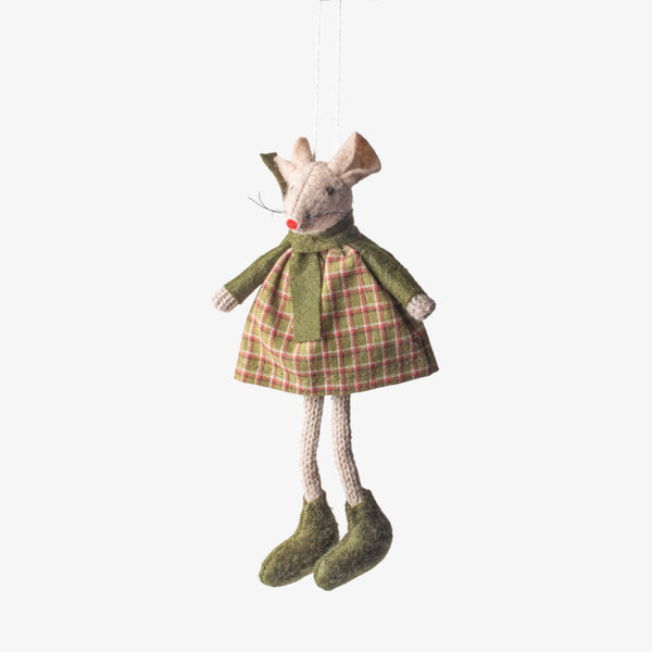 Green Tilly Mouse Hanging