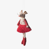 Red Edna Mouse Hanging