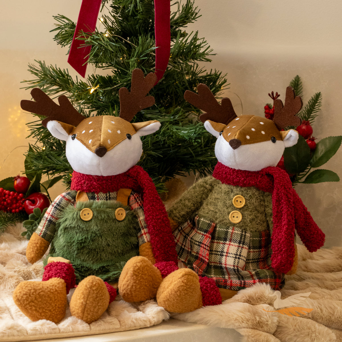 Festive Reindeer Sitting - Girl