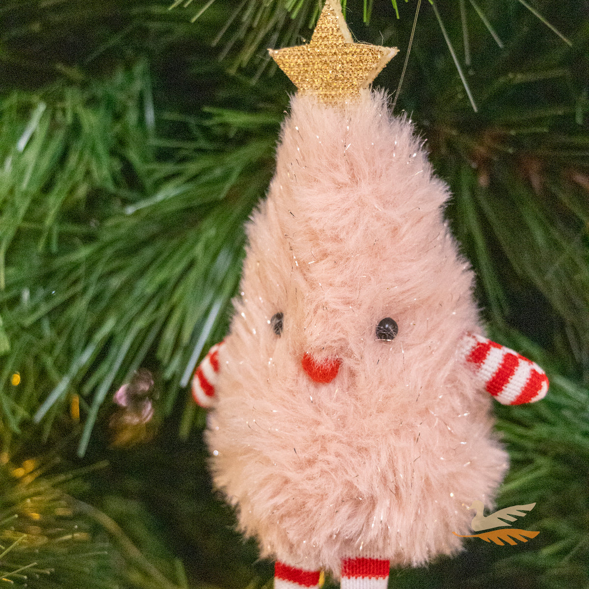 Hanging Decoration - Pink Fluffy Christmas Tree