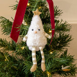 Fluffy White Christmas Tree Hanging Decoration