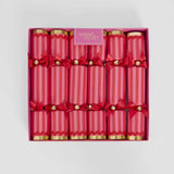 Crackers S/6 - Striped Scarlet & Fuchsia