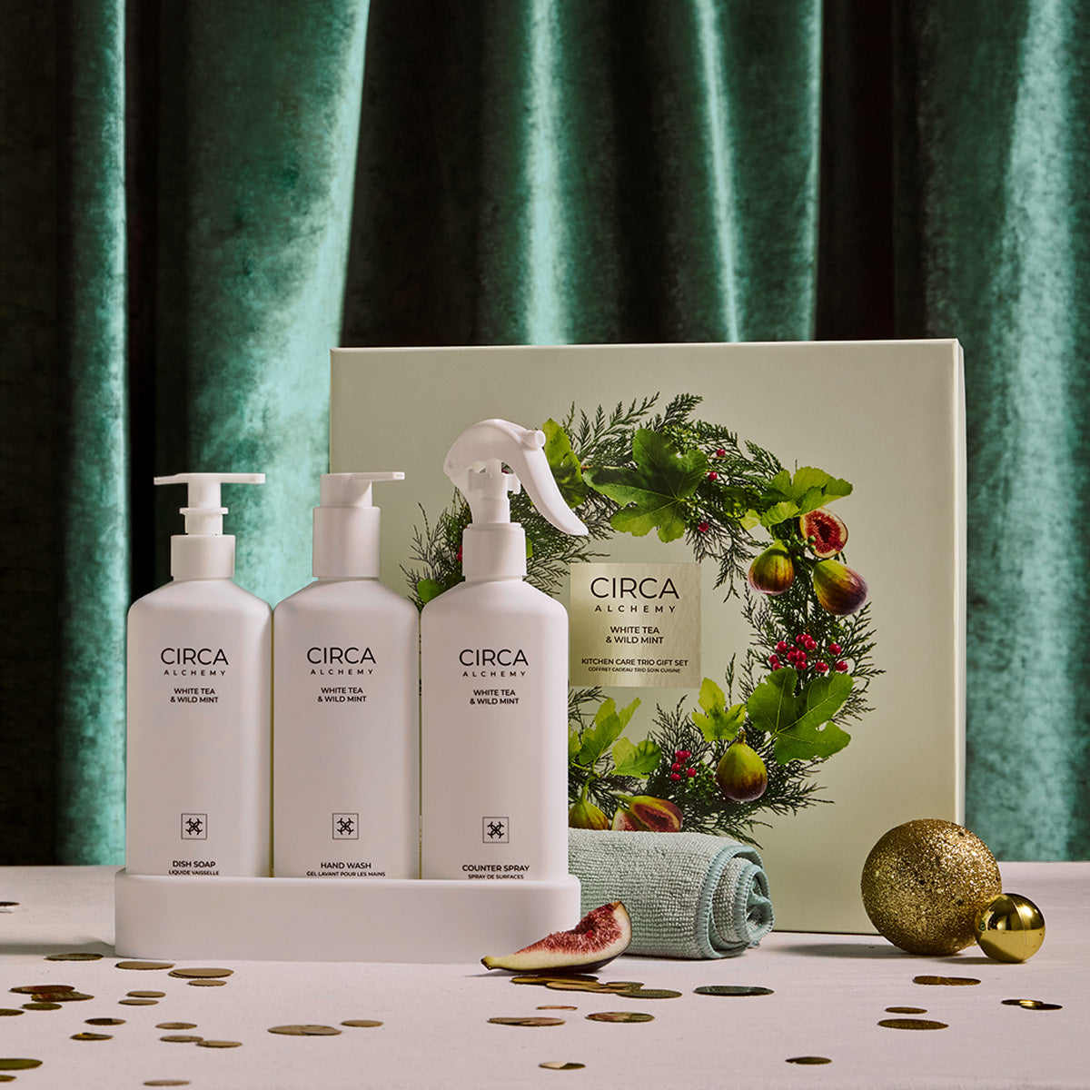 White Tea & Wild Mint - 900ml Kitchen Trio Gift Set