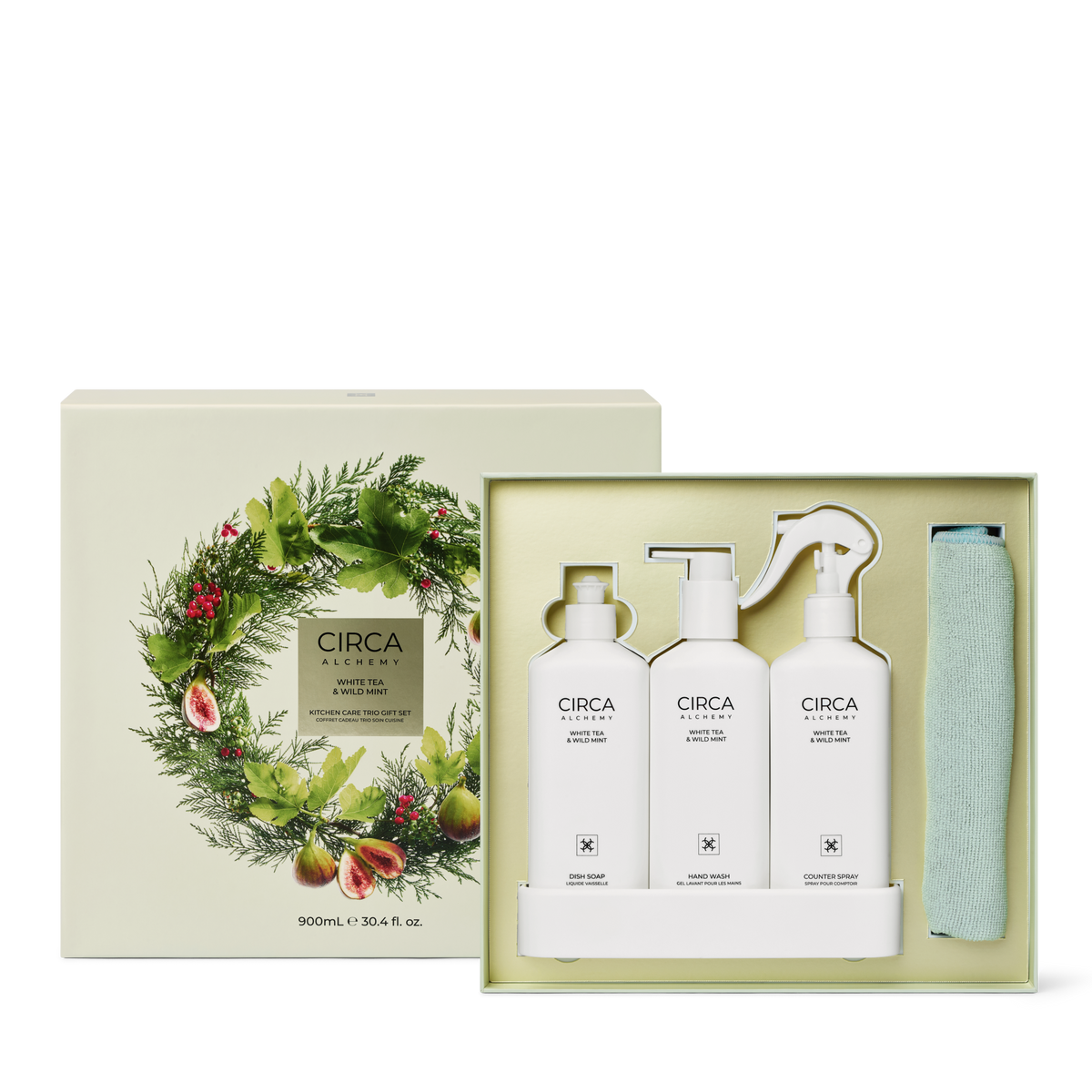 White Tea & Wild Mint - 900ml Kitchen Trio Gift Set