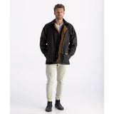 The Huxley - 3 Quarter Deluxe Oilskin Coat Brown
