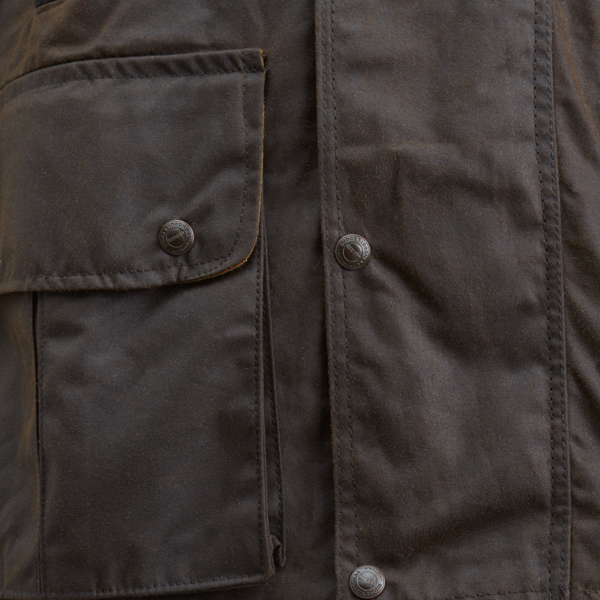 The Huxley - 3 Quarter Deluxe Oilskin Coat Brown