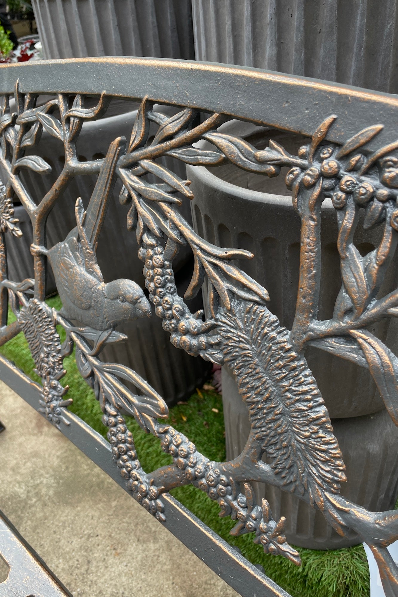 Cast Iron Bench - Rosella & Bottlebrush