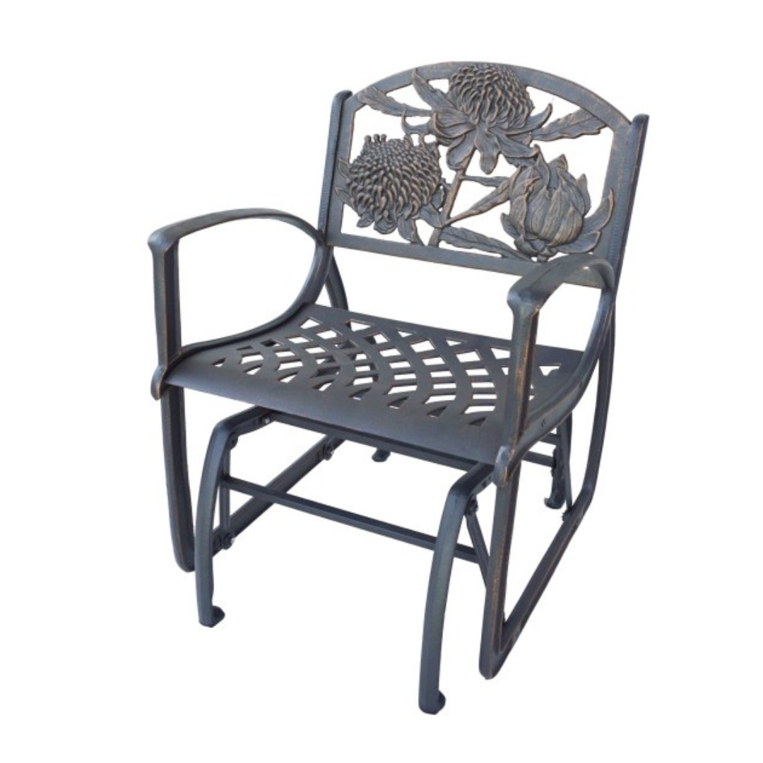 Cast Iron Glider Chair Waratah1