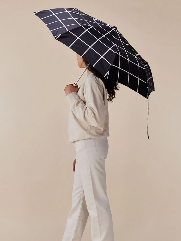 Duck Umbrella Compact - Black Grid