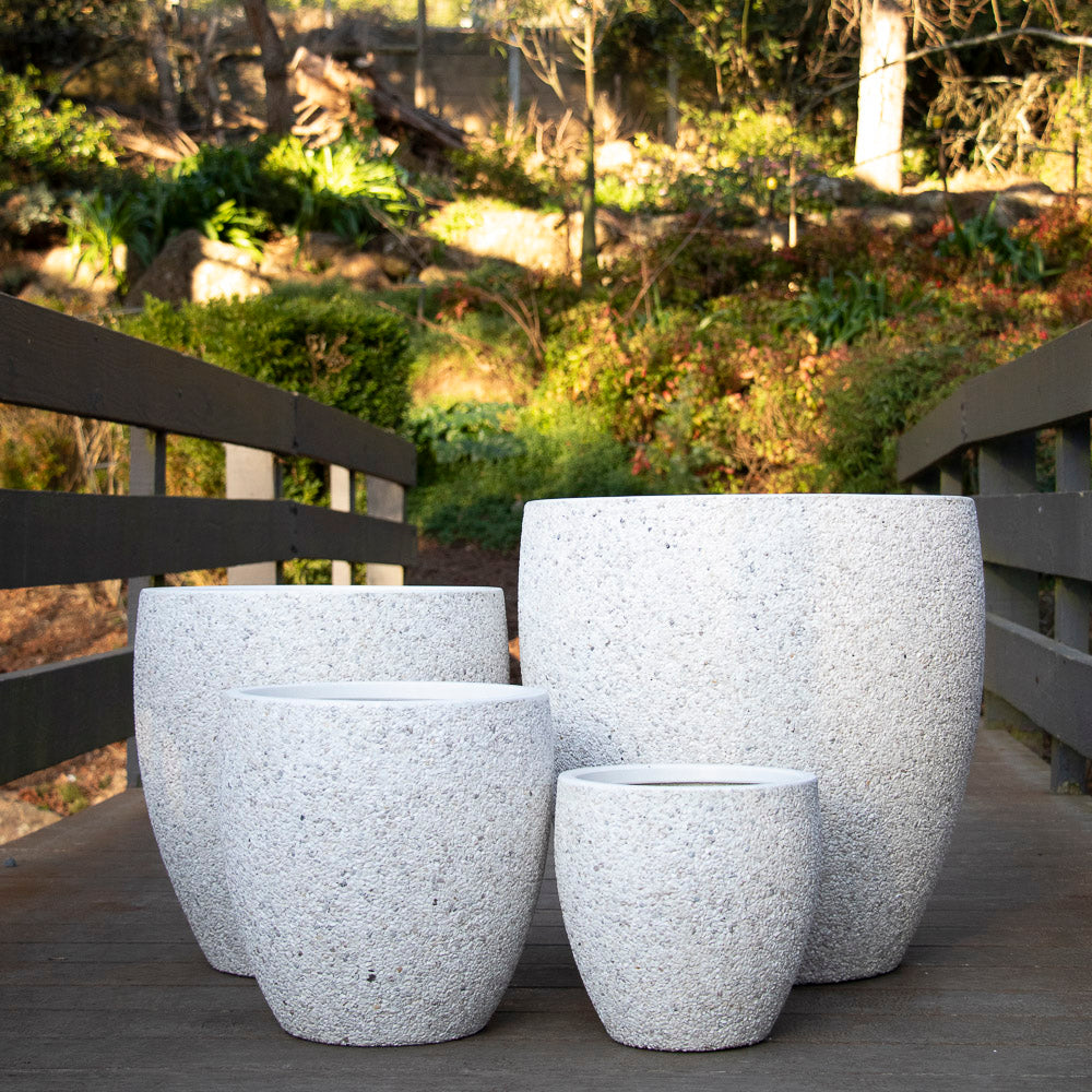 Montague Egg - White Pebble