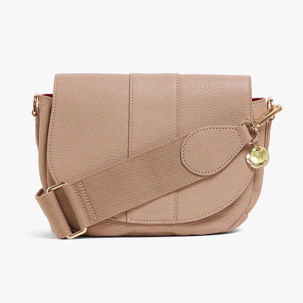 Zara Saddle Bag - Fawn Pebble