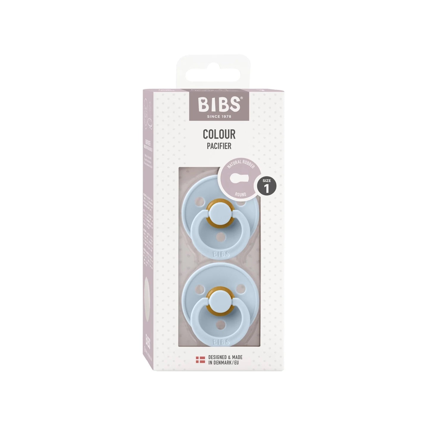 Pacifier Twin Pack (Size 1) - Baby Blue