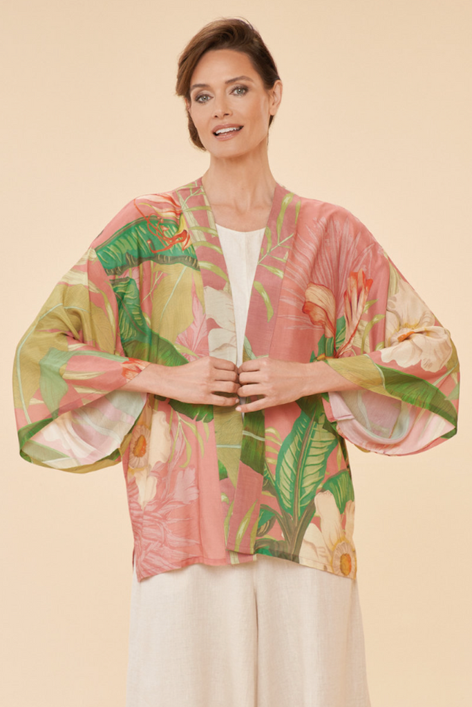Kimono Jacket - Delicate Tropical Candy