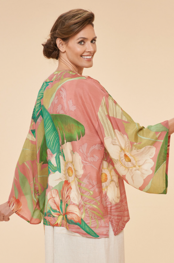 Kimono Jacket - Delicate Tropical Candy