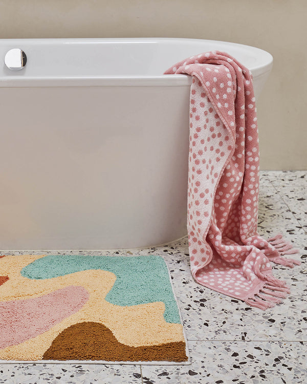 Terry Bath Towel - Strawberry Lamington