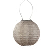 Solar Lantern Round 20cm - Light Taupe