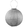 Solar Lantern Round 30cm - Silver