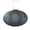 Solar Lantern Oval 40cm - Grey Blue