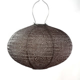 Solar Lantern Oval 40cm - Taupe