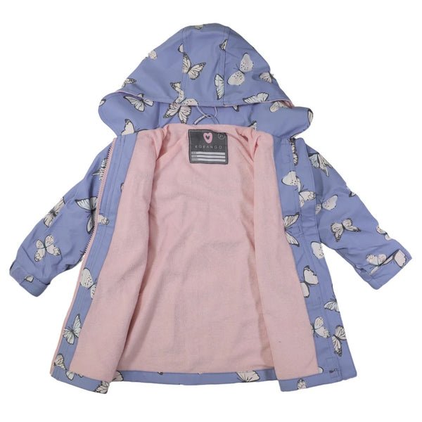 Butterfly Colour Change Terry Towelling Lined Raincoat -