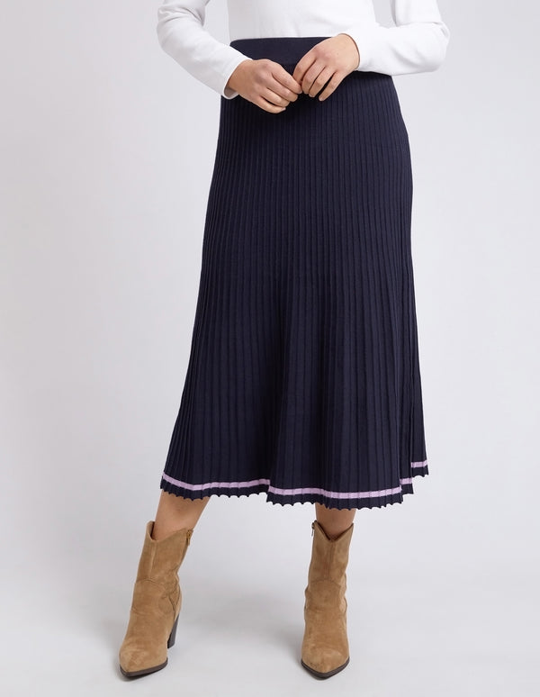 Tammy Knit Skirt - Navy