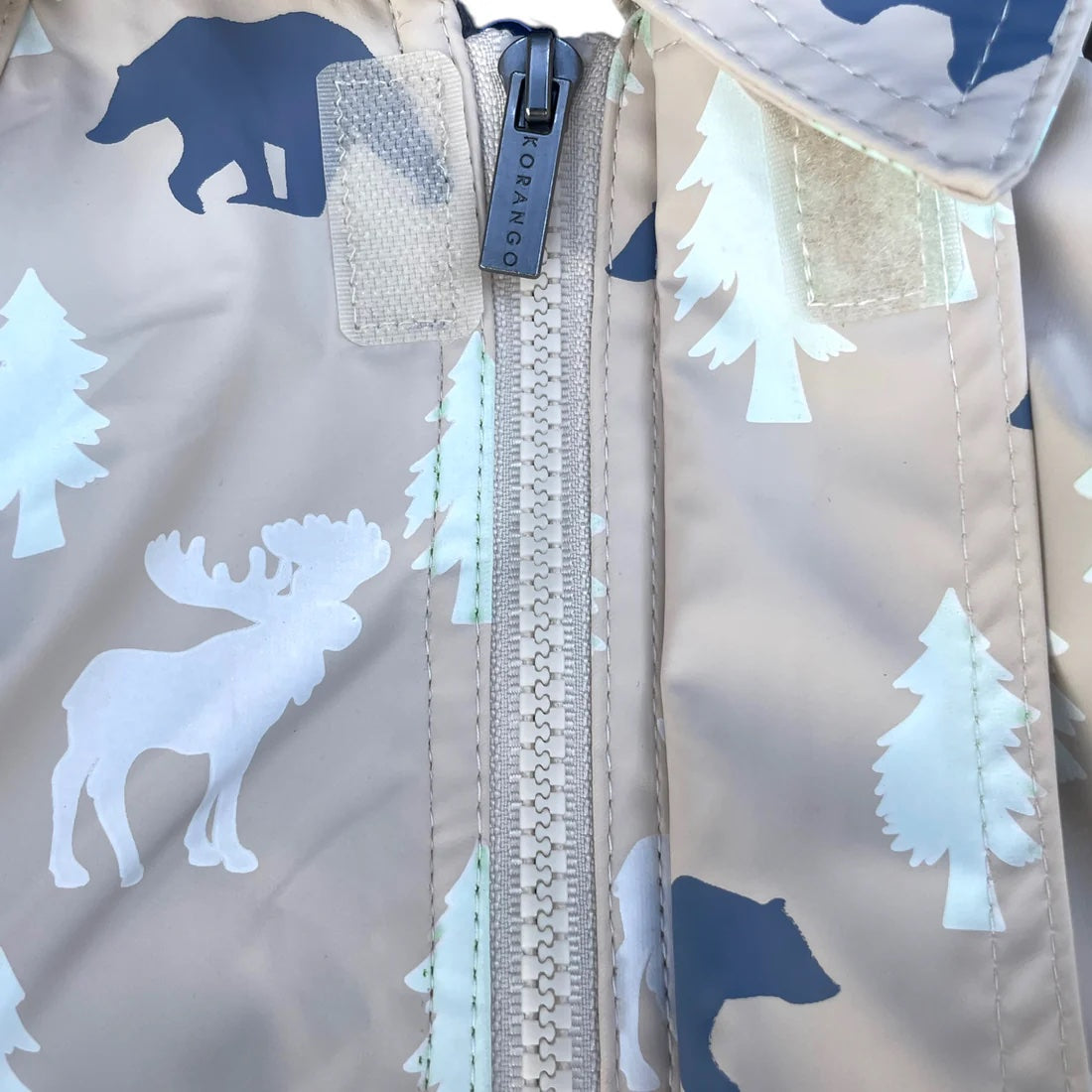 Bear Print Colour Change Sherpa Lined Raincoat -