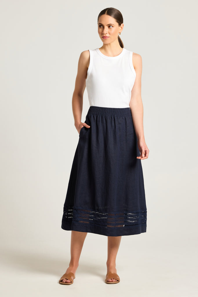 Daisy Skirt - Navy