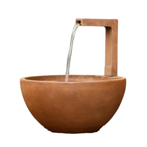 Patio Pond With Spout Iron Rust - Large