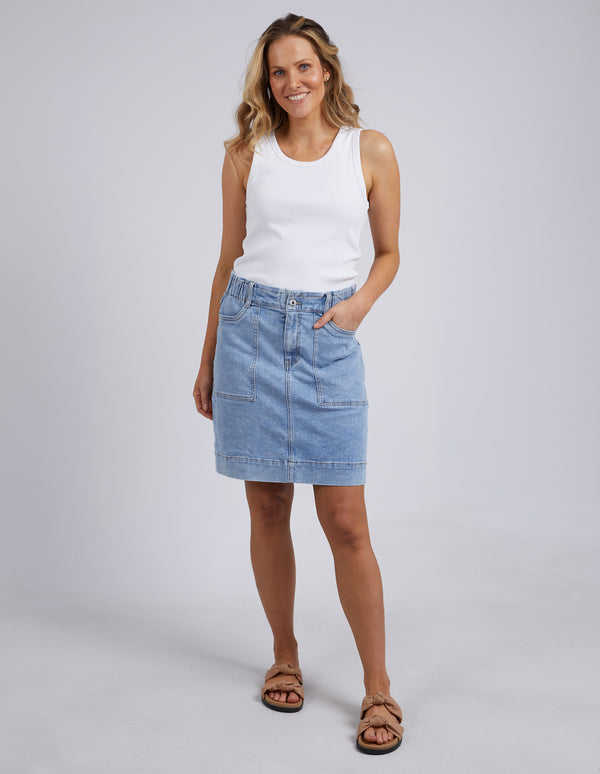 Atlas Denim Skirt - Blue