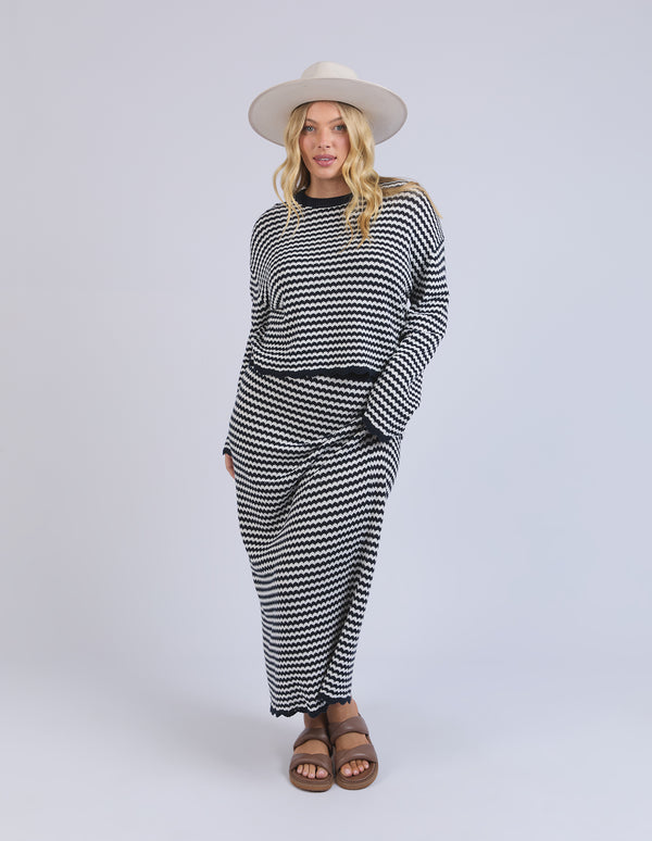 Rosie Stripe Knit - Navy/White