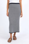 Rosie Stripe Skirt - Navy/White