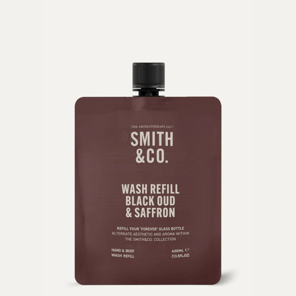 Smith & Co Hand Body Wash Refill 400ml - Black Oud & Saffron