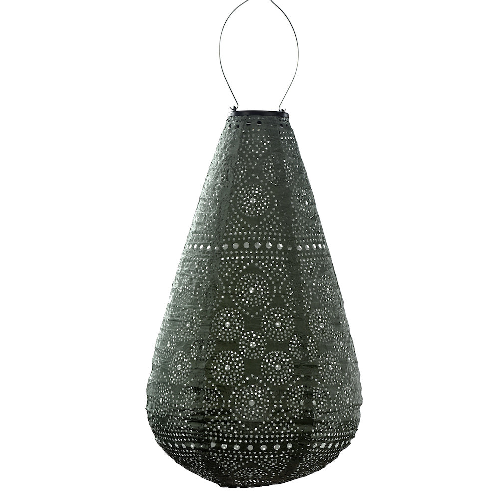 Solar Lantern Drop - Sage Green