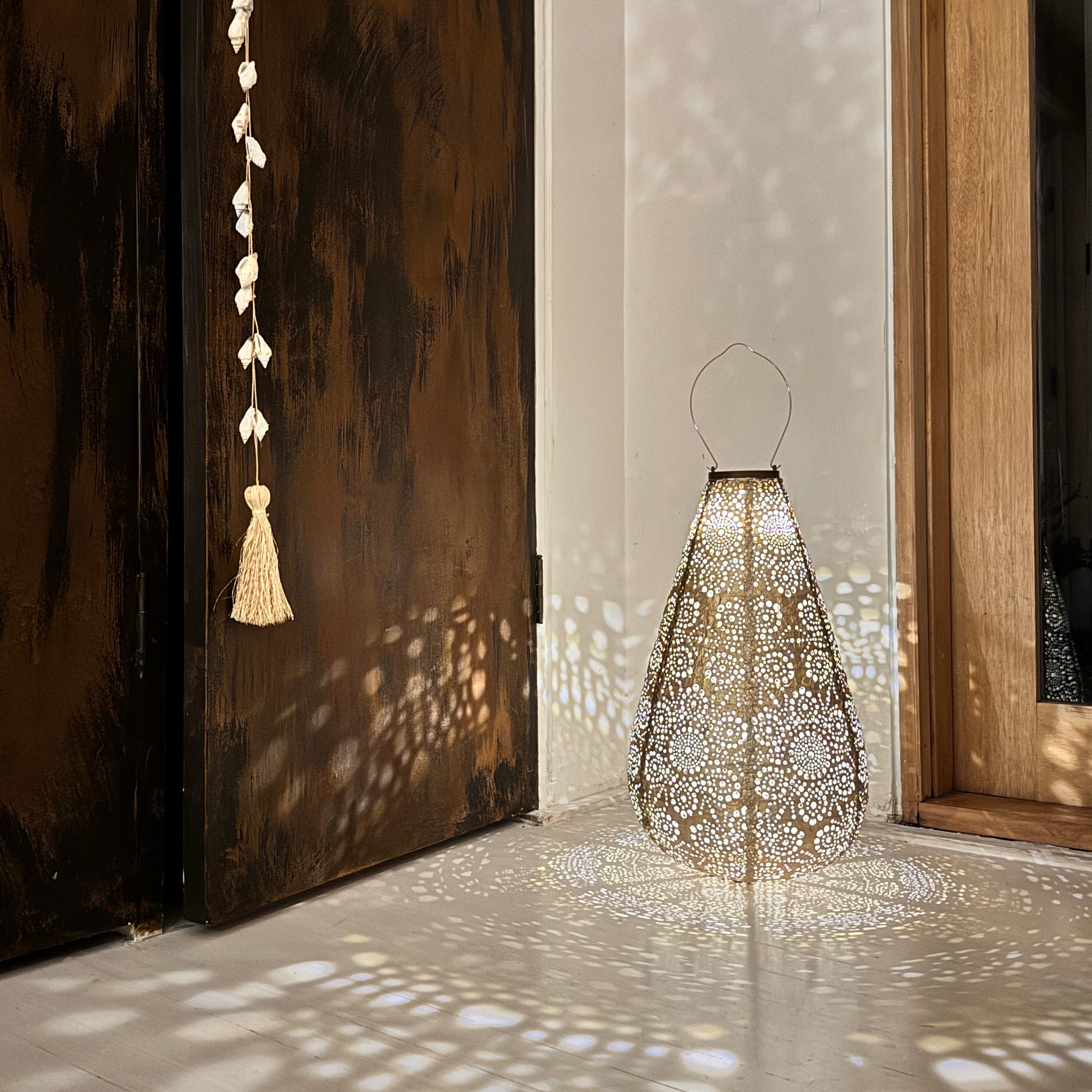 Solar Lantern Drop - Gold