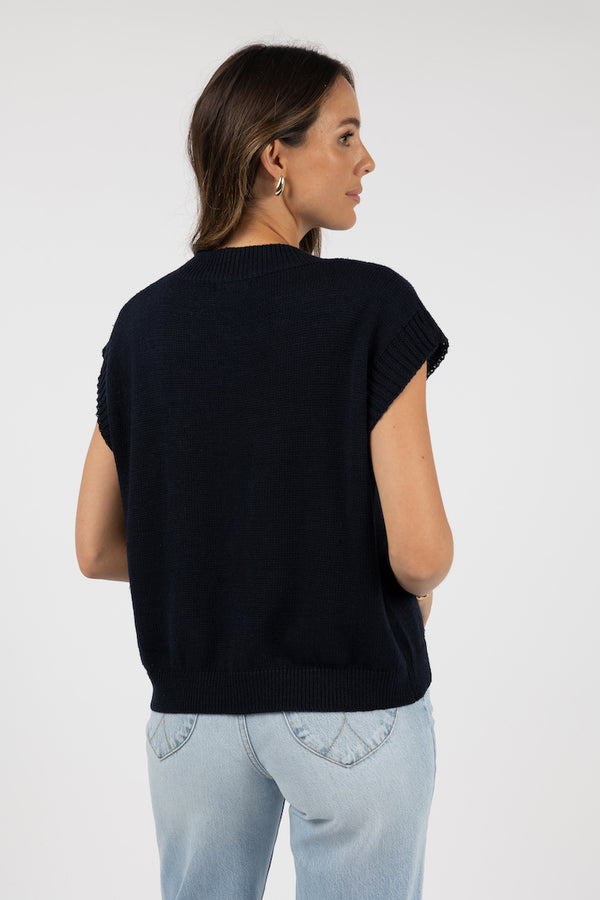 Aster Top - Navy