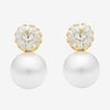 Vera Clear Cz Pearl Earring