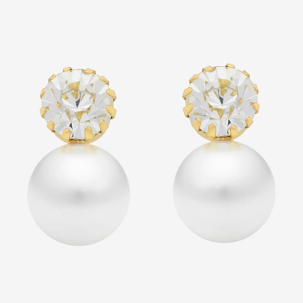 Vera Clear Cz Pearl Earring