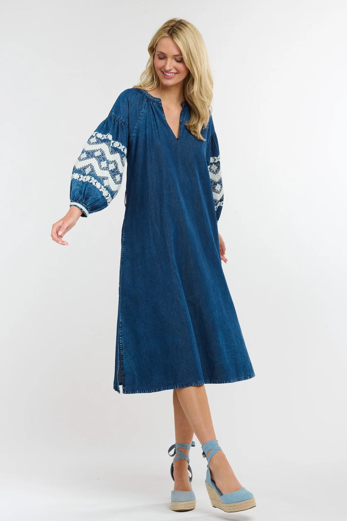 Amara Denim Dress - Dark Denim