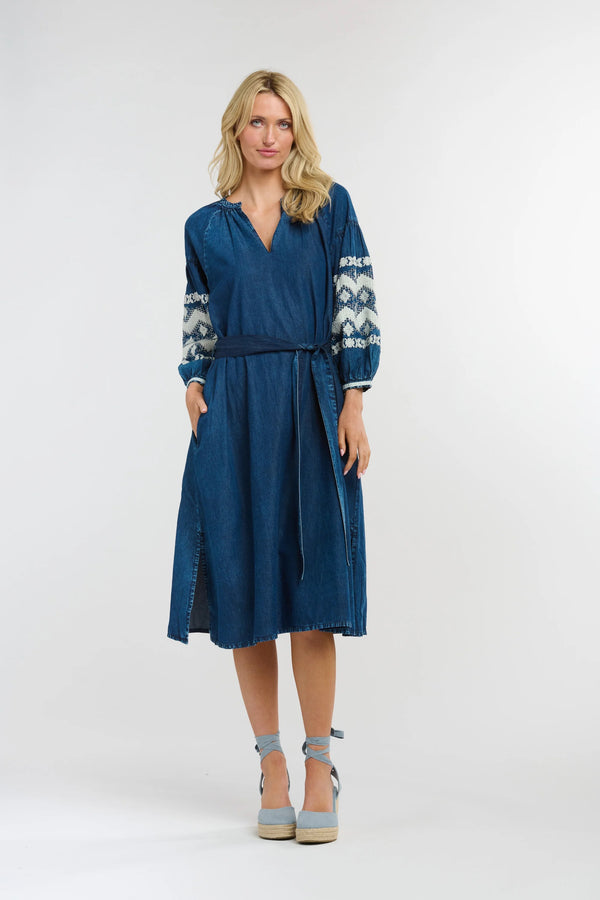 Amara Denim Dress - Dark Denim