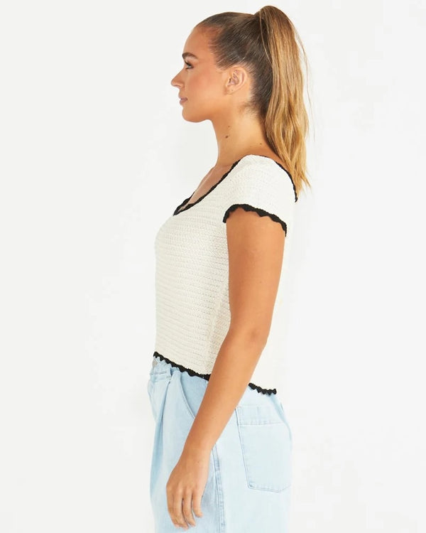 Coco Crotchet Top - Cream