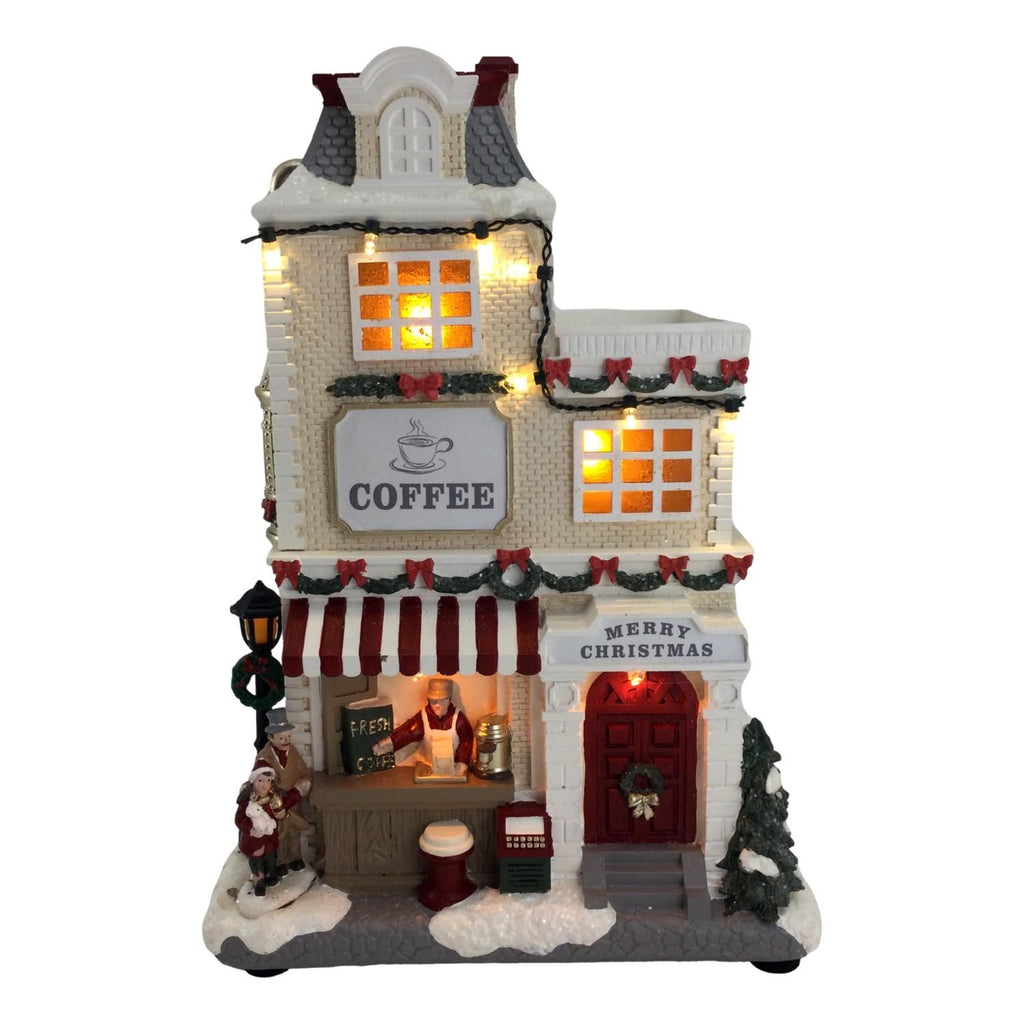 Coffee Shop With Christmas Decorations