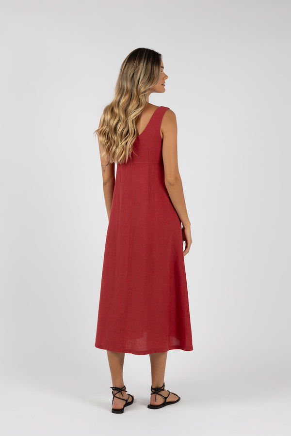 Tallulah Dress - Brick