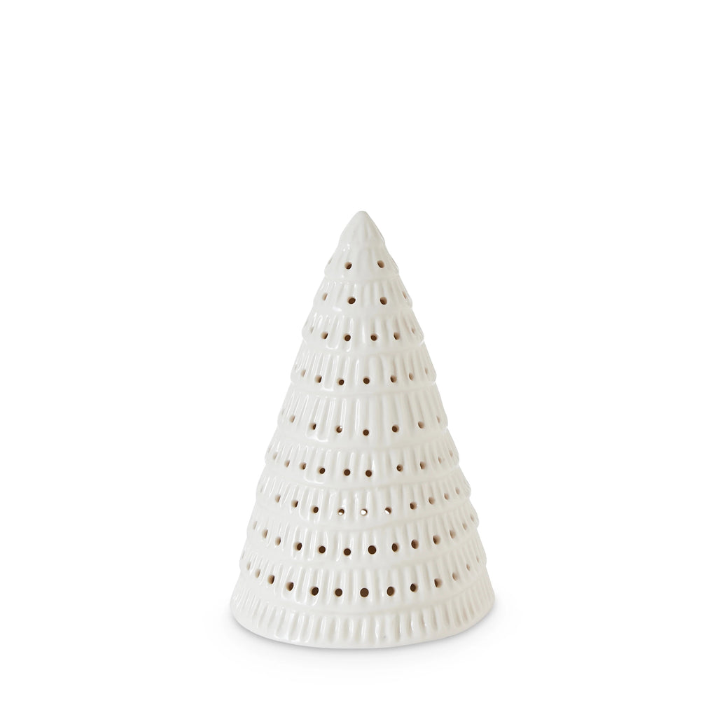 Christmas Tree White Table Decoration 12x19cm