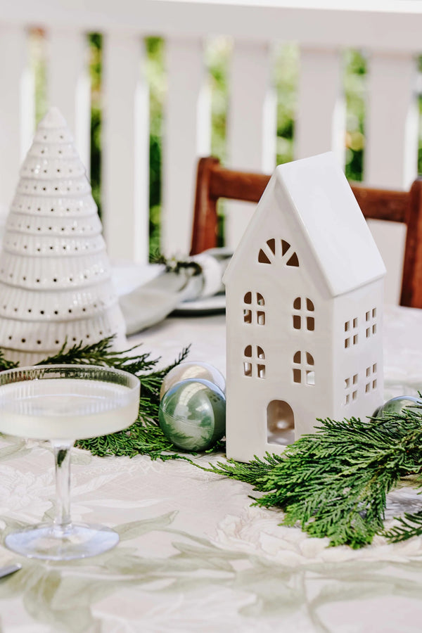 Christmas House White Table Decoration 10.5x9x23cm