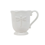 Dragonfly Stoneware Mug - White